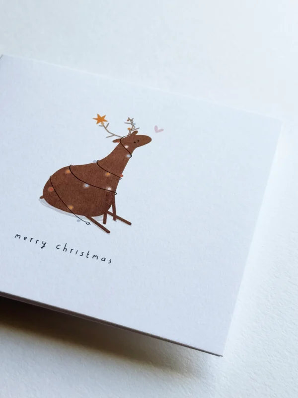 Setje van 8 kerstkaarten incl. enveloppen en stickervel - Afbeelding 4